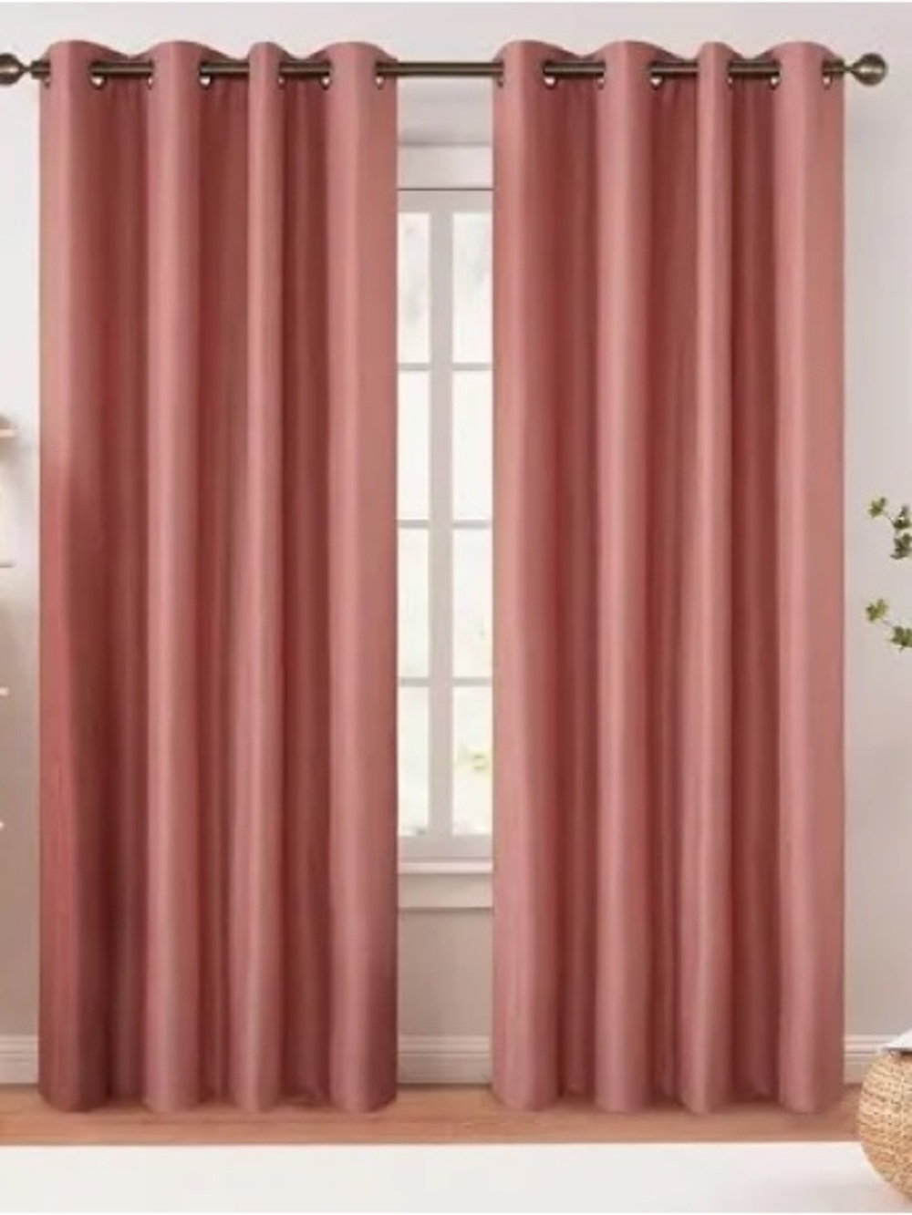 Coral Curtain Panels (2)